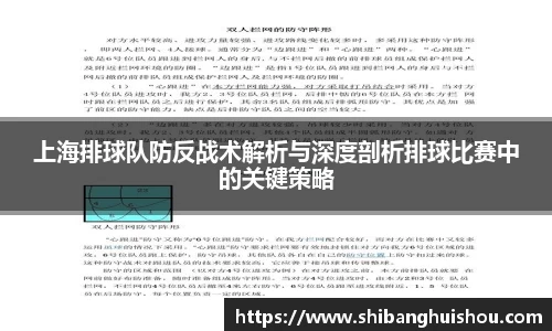 上海排球队防反战术解析与深度剖析排球比赛中的关键策略