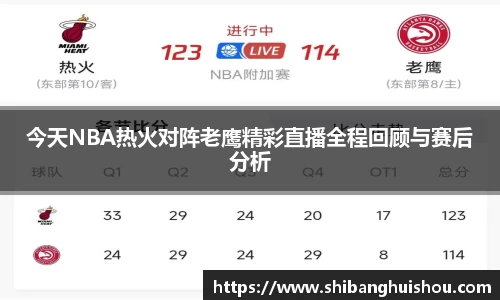 今天NBA热火对阵老鹰精彩直播全程回顾与赛后分析